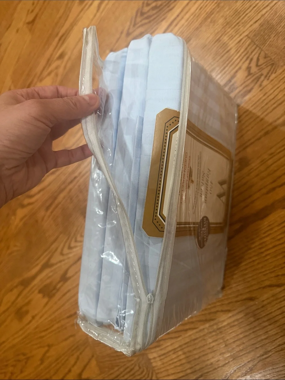 450 Egyptian Sateen Queen Sheet Set - Light Blue